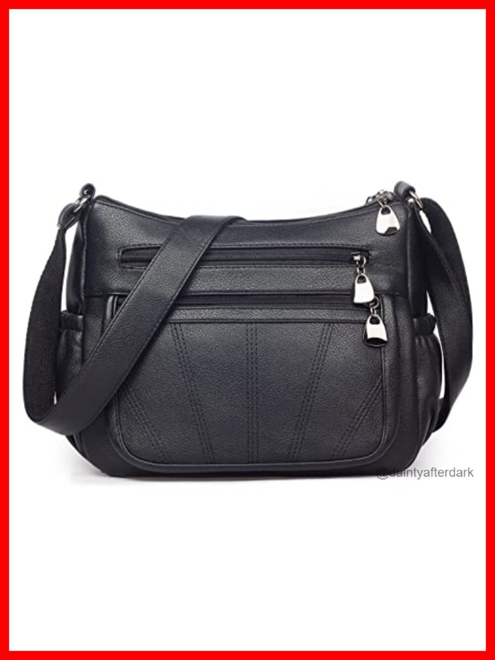 Women's Soft PU Leather Satchel Crossbody Handbag Tote with Multiple Pockets